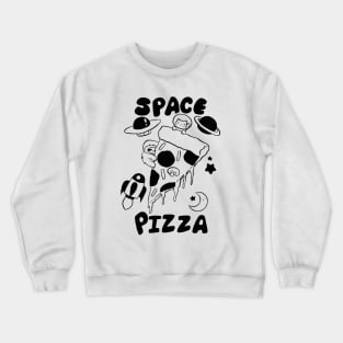 Space Pizza Black Line Crewneck Sweatshirt